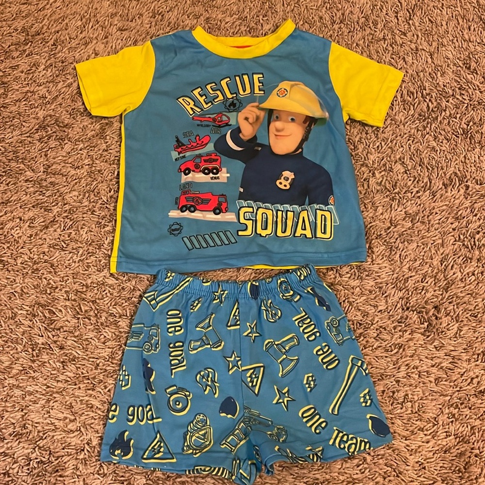 Fireman Sam Pajamas Size 2T